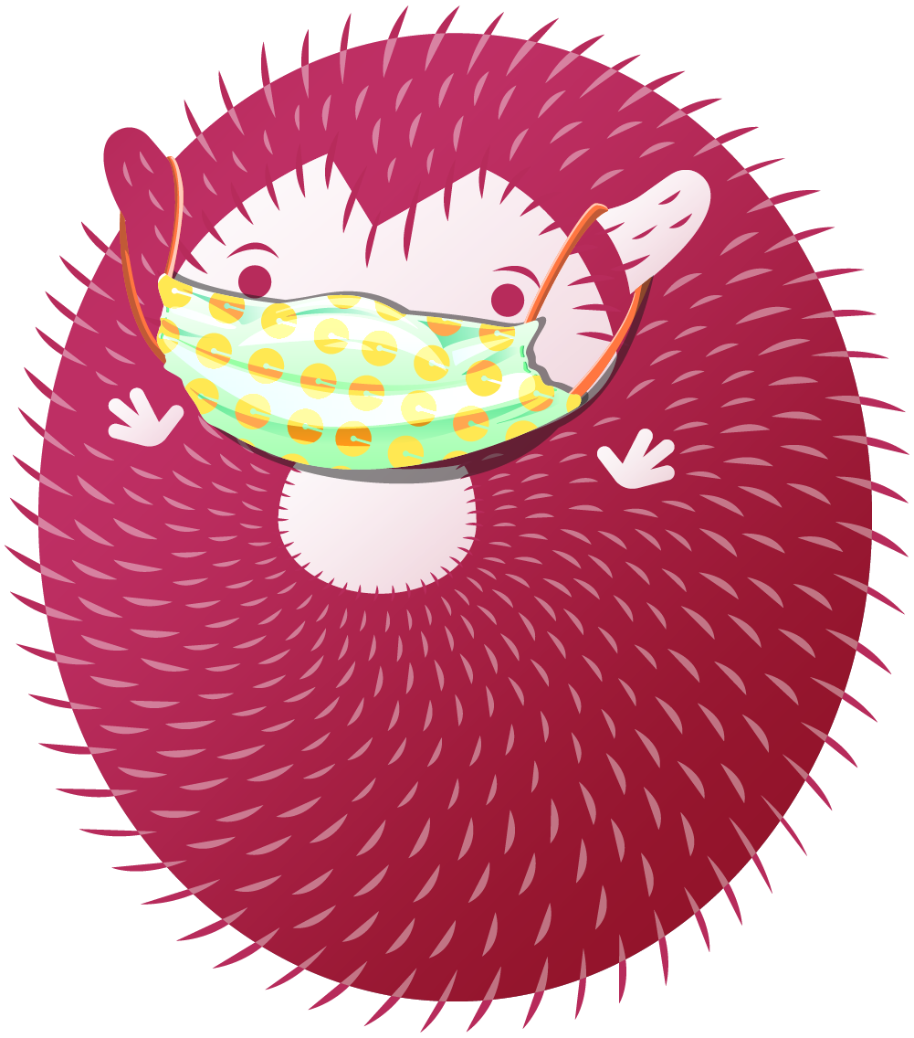 Hedgie with color #b72b5b